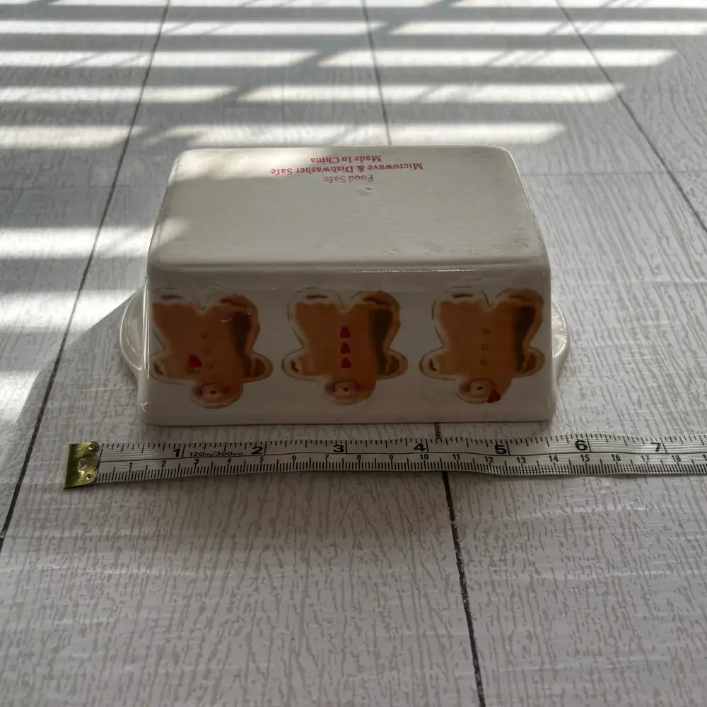 Gingerbread Mini Loaf Baking Dishes Set of 2 Ceramic Holiday